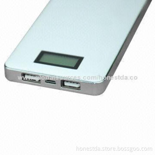 8,000mAh Mobile Mini Power Bank with Super Slim Design and LCD Power Indicator